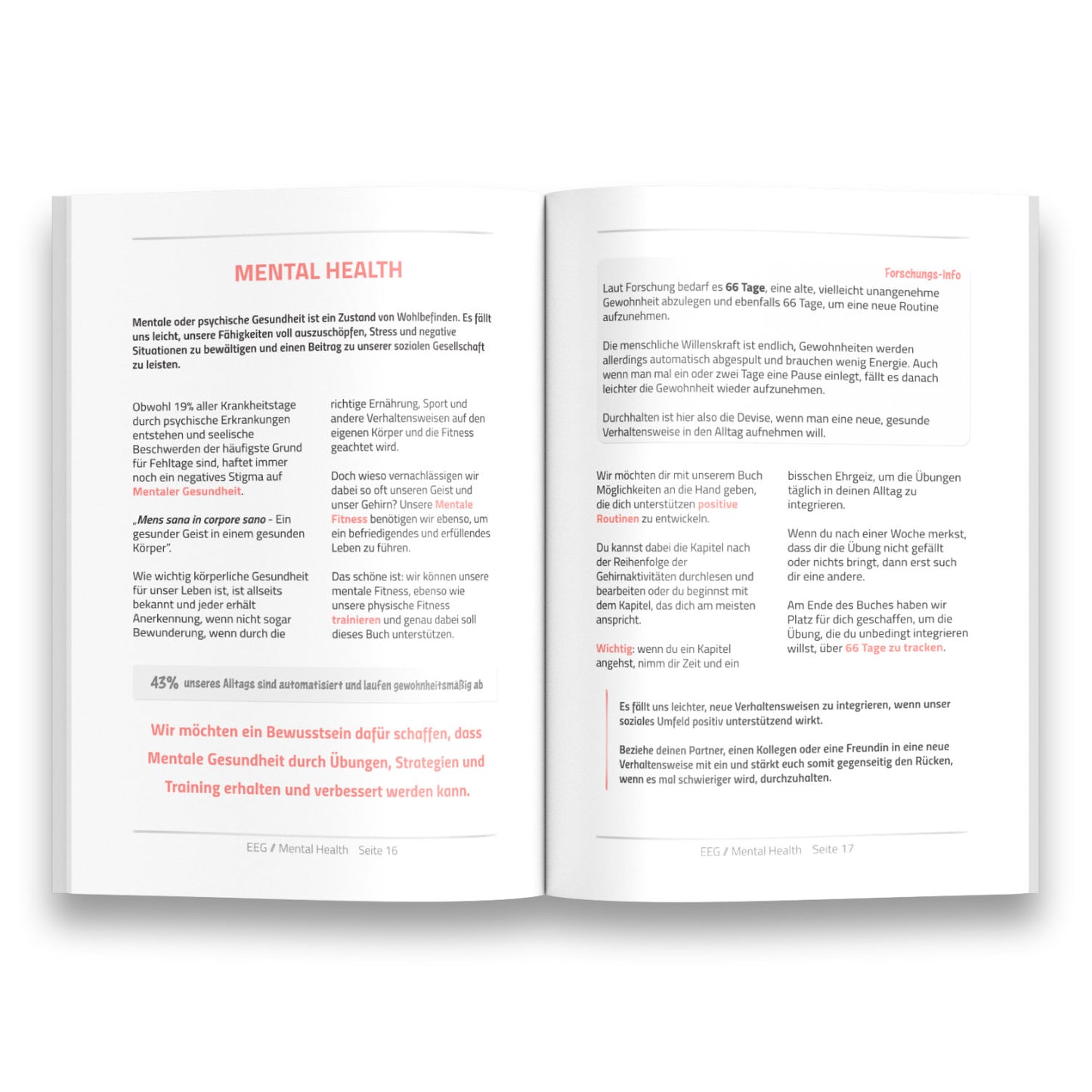 Trainingbook Mental Fitness and Health (German version)